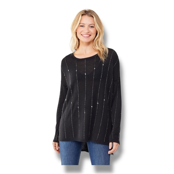 Free People Tops - Free People Diamond Night Top | Beaded Tunic | Size L